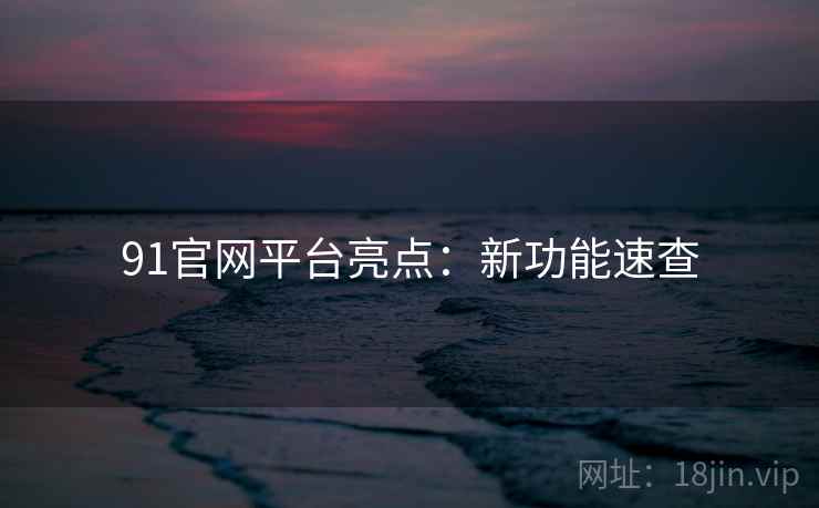91官网平台亮点：新功能速查