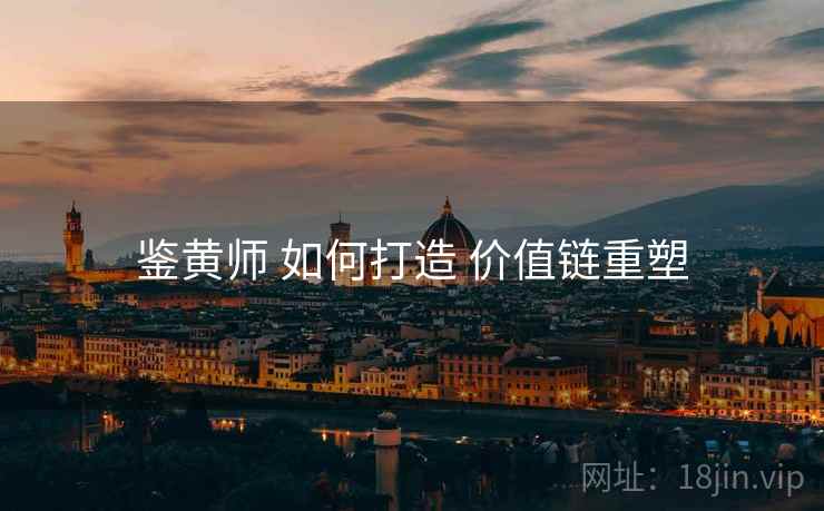 鉴黄师 如何打造 价值链重塑