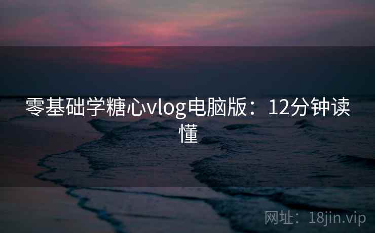 零基础学糖心vlog电脑版：12分钟读懂