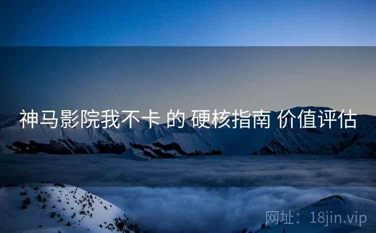 神马影院我不卡 的 硬核指南 价值评估