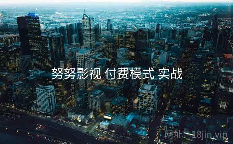 努努影视 付费模式 实战